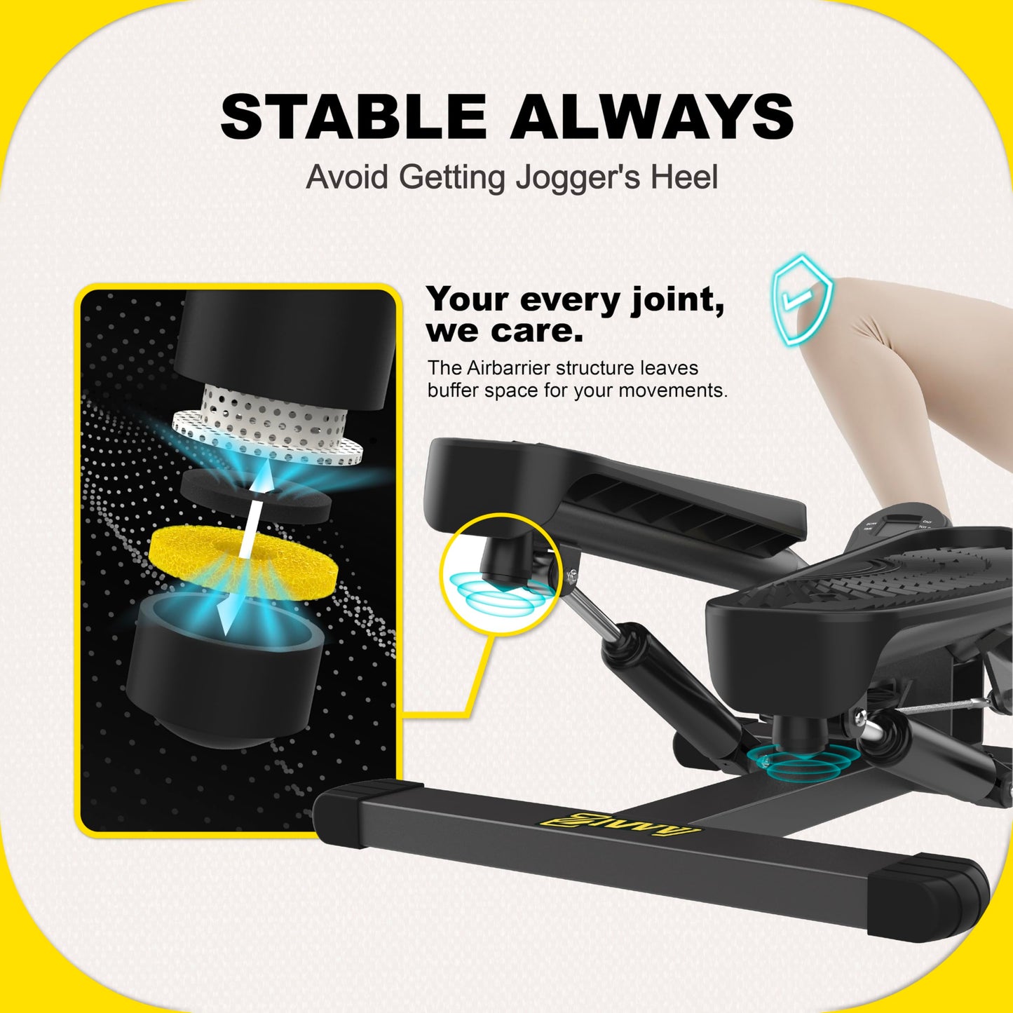 Twist Stepper with Resistance Bands & Handlebar & Mat, Mini Stepper with 300LBS Weight Capacity, Twist Stepper for Full Body Workout, Adjust Step Height, Smooth & Quiet, Step Machine…