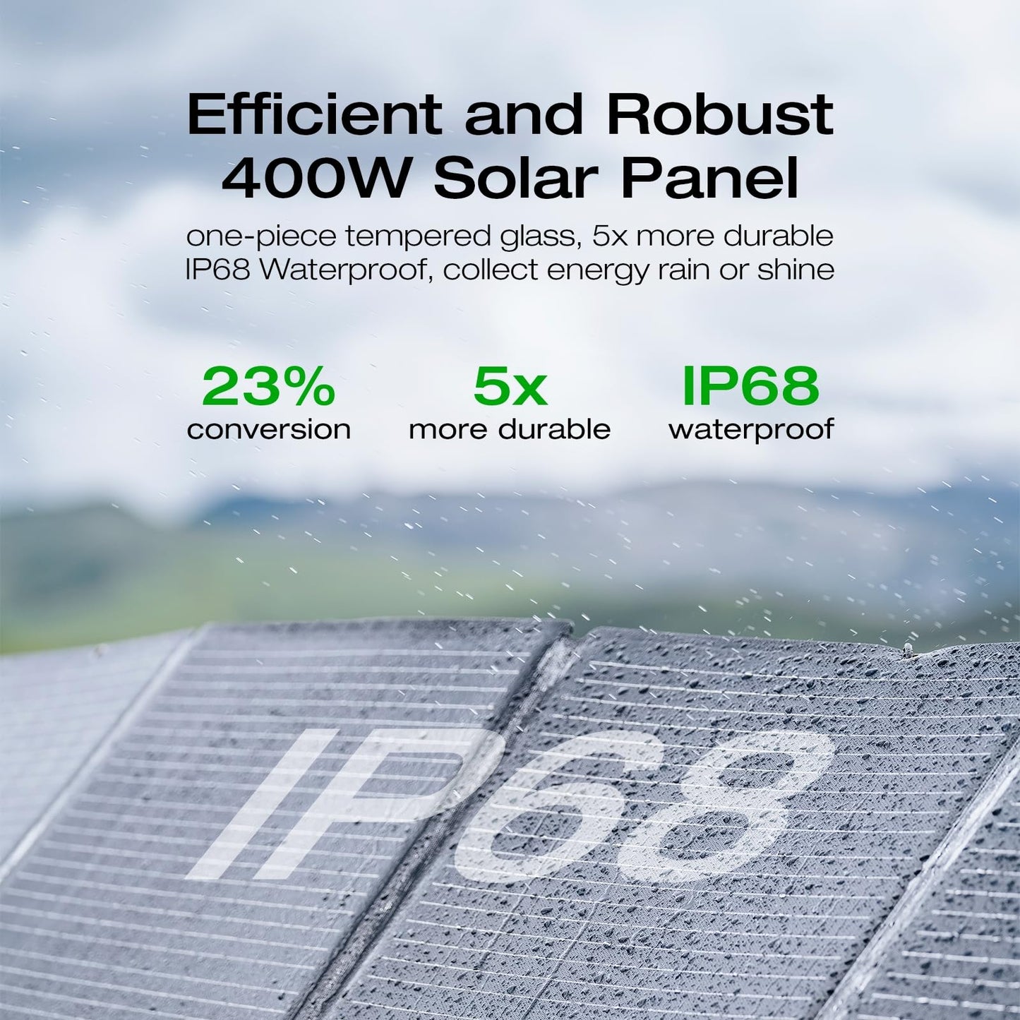 EF ECOFLOW Solar Generator DELTA 2 Max 2048Wh With 400W Solar Panel, LFP Battery Portable Power Station Up to 3400W AC Output Fast Charging 0-80% in 43 Min solar powered generator For Camping, RV