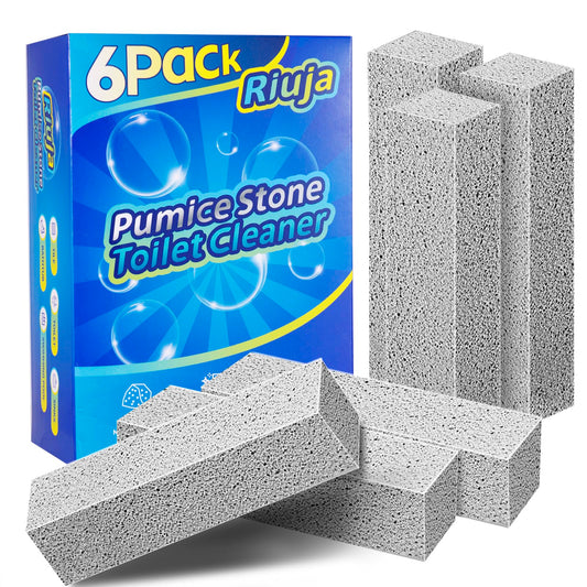 6 Pack Pumice Stone Toilet Bowl Cleaner, Pumice Stone for Cleaning, Powerfully Cleans Toilets, Bathtubs, Grills, Swimming Pools, Sinks