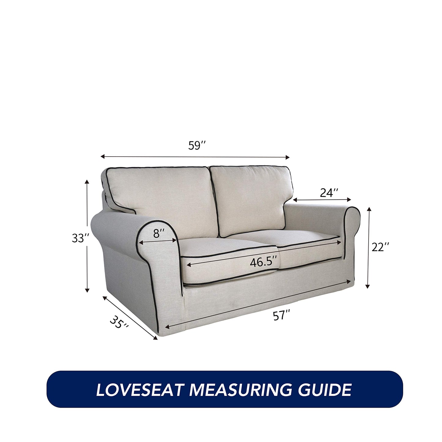 PureFit Super Stretch Sofa Slipcover – Spandex Non Slip Soft Couch Sofa Cover, Washable Furniture Protector with Non Skid Foam and Elastic Bottom for Kids, Pets （Loveseat, Tan）