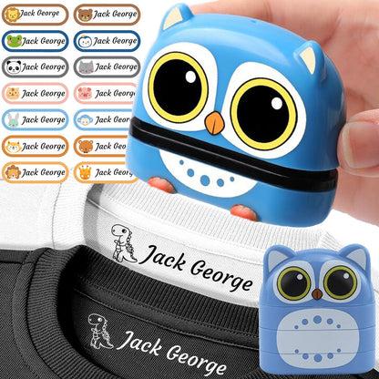 Name Stamp for Clothing Kids Waterproof,Stamps for Clothes Kids，Double Sided Name Stamp(White + Black Ink) Kids Stamps,Clothe Stamp,Custom Name Stamp