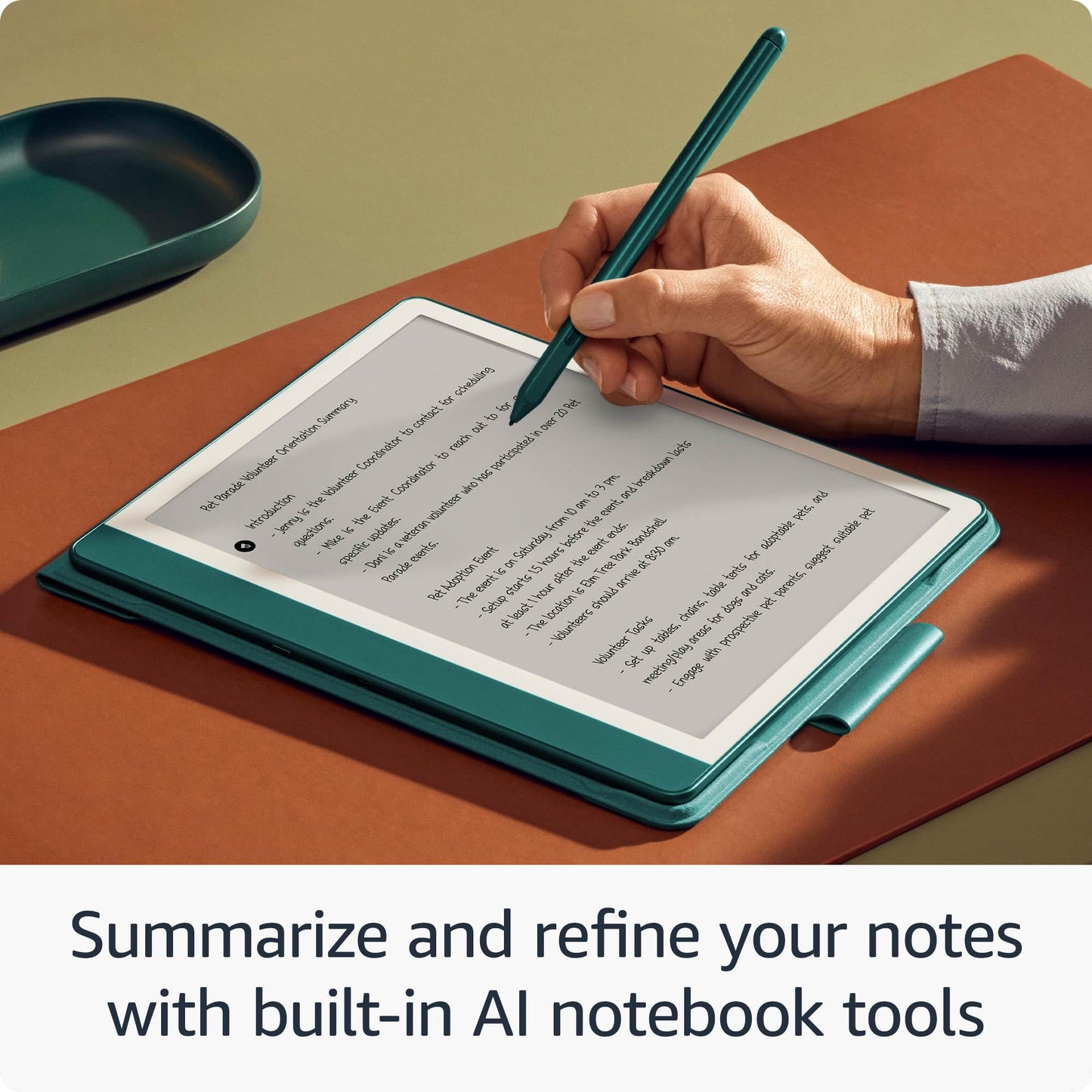 Amazon Kindle Scribe (16GB) - Redesigned display with uniform borders. Now write directly on books and documents. With built-in notebook summarization. Includes Premium Pen - Tungsten
