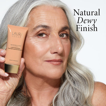 LAURA GELLER NEW YORK Quench-n-Tint Tinted Moisturizer - Sheer to Light Buildable Coverage - Natural Glow Finish - Lightweight Formula with Hyaluronic Acid, 02 Light