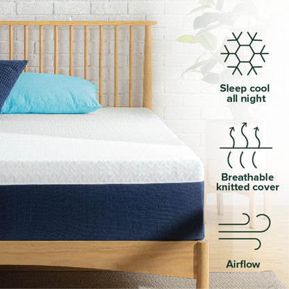 ZINUS 12 Inch Cooling Comfort Hybrid Mattress [New Version], Queen, Fiberglass Free, Medium Firm Feel, Motion Isolation, Certified Safe Foams & Fabric, Mattress in A Box