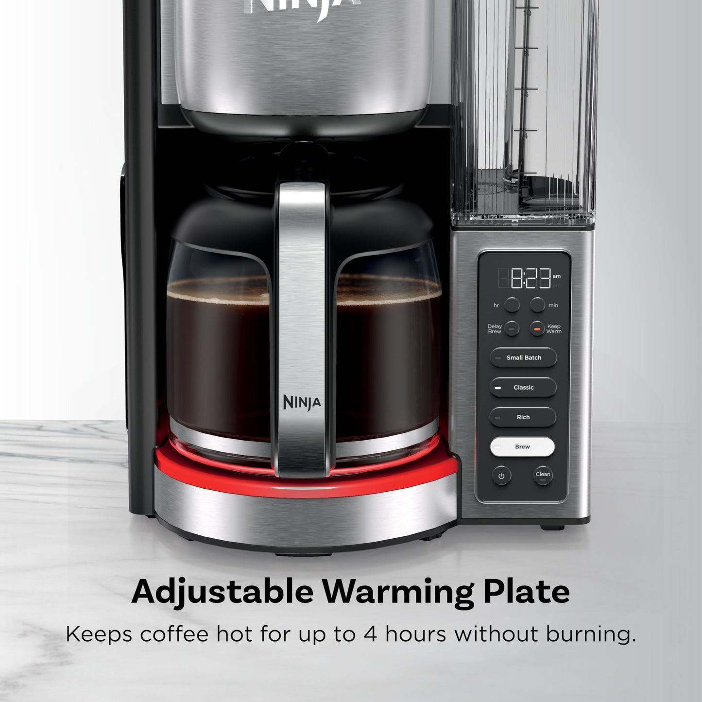 Ninja Fresh Brew™ Drip Coffee Maker | Programmable 14Cup Glass Carafe, Brew Classic & Rich, 70oz Removable Water Reservoir | Small Batch, Delay Brew, Adjustable Warming Plate | Stainless Steel | CE451