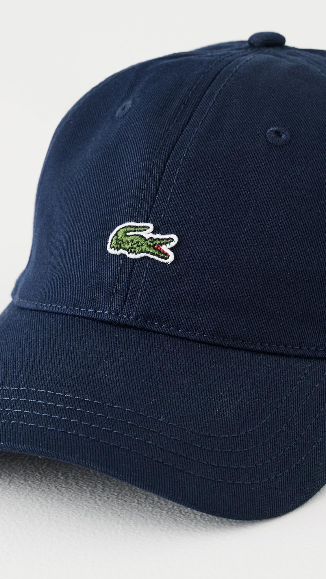 Lacoste Unisex Organic Cotton Twill Cap, One Size, Navy Blue
