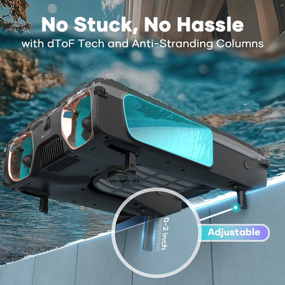 AIPER Surfer S2 Robotic Solar Pool Skimmer with APP Support, 24/7 Cleaning, Dual Charging Modes, Smart Obstacle Avoidance, Ideal for Most Swimming Pool Types