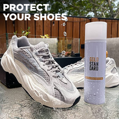 Gold Standard Premium Water-Repellent Shoe Protector Spray – 5 Oz. Suede Shoe Protector Spray Waterproof Formula Repels Water and Stains - Leather, Nubuck, Suede, Canvas, White Sneaker Protector Spray