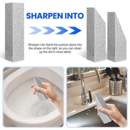 6 Pack Pumice Stone Toilet Bowl Cleaner, Pumice Stone for Cleaning, Powerfully Cleans Toilets, Bathtubs, Grills, Swimming Pools, Sinks