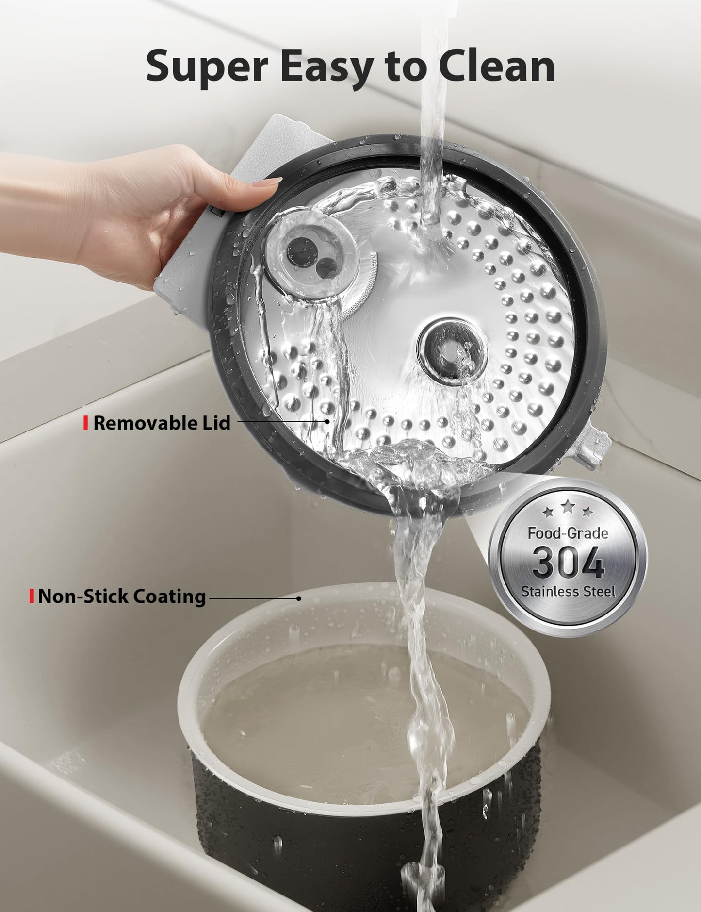 TOSHIBA Umami Smart Rice Cooker 10-Cup Uncooked, Fuzzy Logic, 15-in-1 Functions, Digital Display, Delay Timer, Keep Warm, Nonstick Inner Pot, White