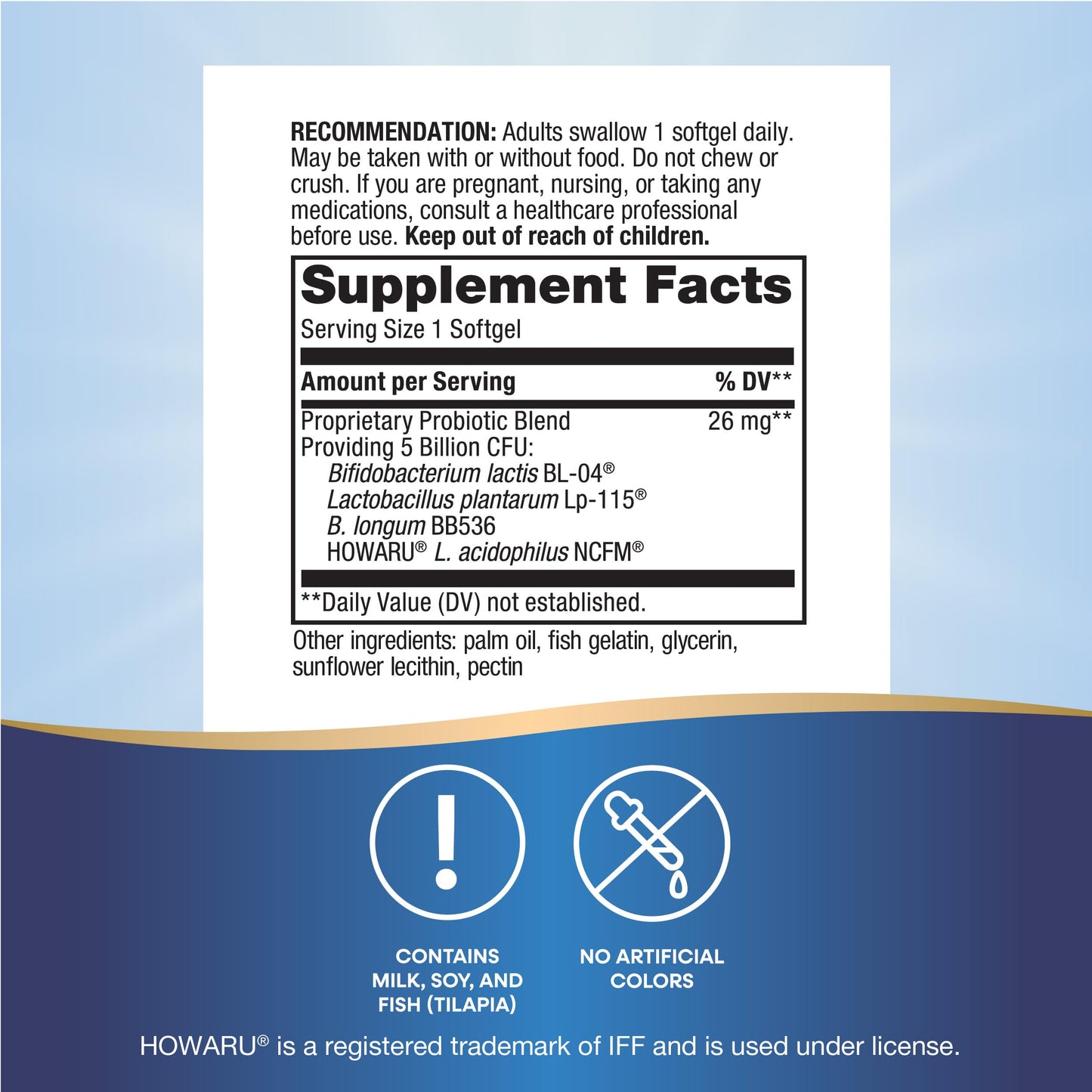 Nature's Way Elite Extra Strength Probiotic Pearls for Men and Women, Supports Digestive, Immune, Colon Health*, 5 Billion Live Cultures, No Refrigeration Required, 30 Softgels