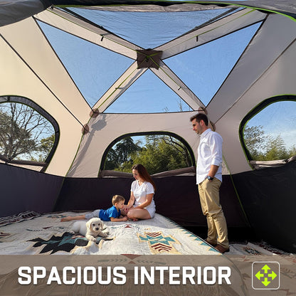 HINSTANT 4/6/8 Person Instant Tent, Waterproof Pop Up Tents for Camping with Rainfly, 60 Seconds Easy Setup, Automatic Cabin Tent for Family Camping with Expandable Carry Bag & Upgraded Ventilation