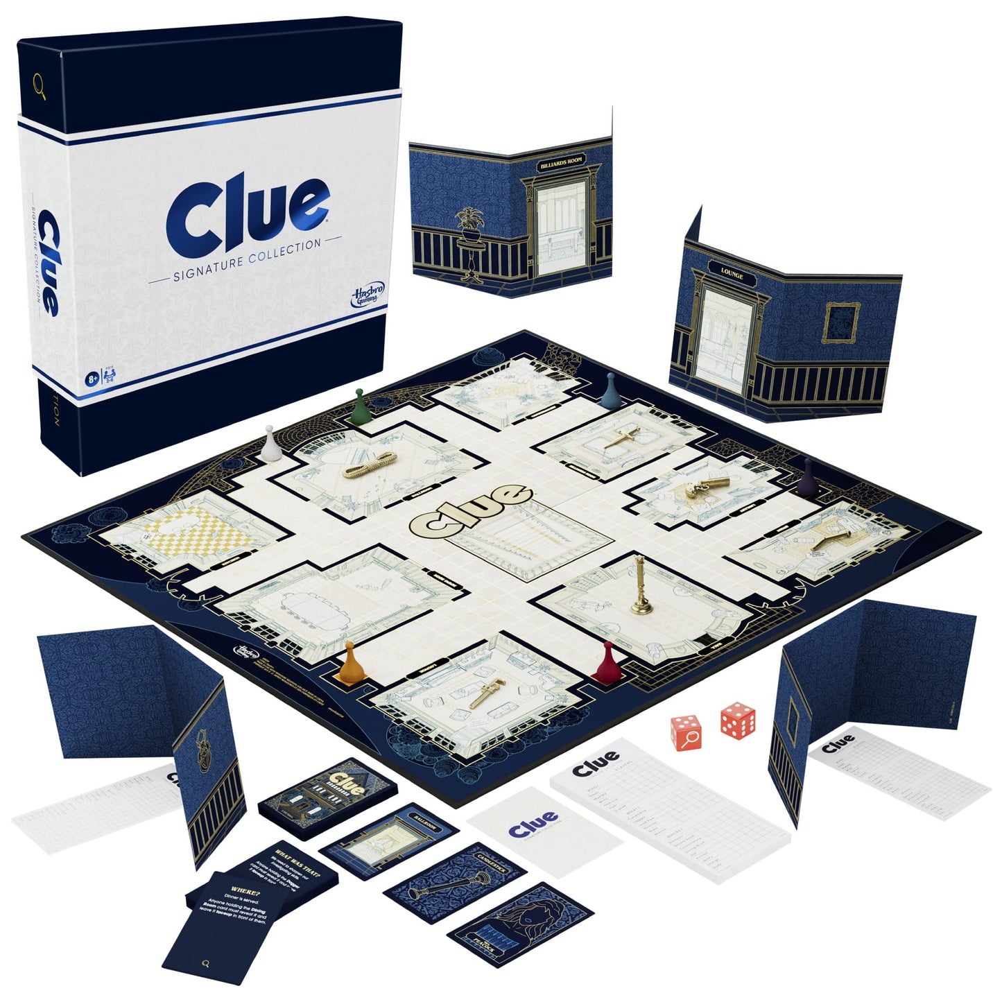 Hasbro Gaming Clue Board Game Signature Collection, Premium Packaging and Components, Family Games for Kids and Adults, Mystery Games for 2 to 6 Players