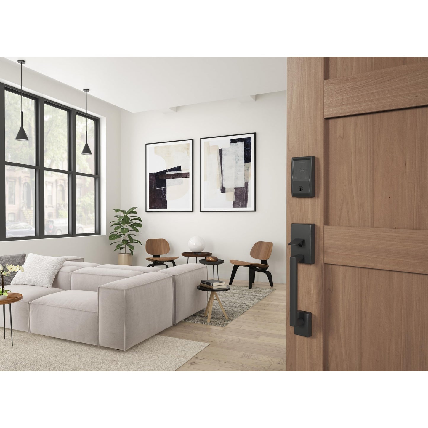 Schlage BE499WB CEN 622 Encode Plus WiFi Deadbolt Smart Lock, Keyless Entry Touchscreen Door Lock with Century Trim, Matte Black