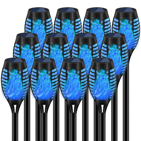 Uni PNR Solar Torch Lights for Garden Decor, 12 Pack 12 LED Solar Lights for Outside & 20.5'' Waterproof Solar Lights, Flame Torch Solar Lights Outdoor for Patio Path Yard Decorations
