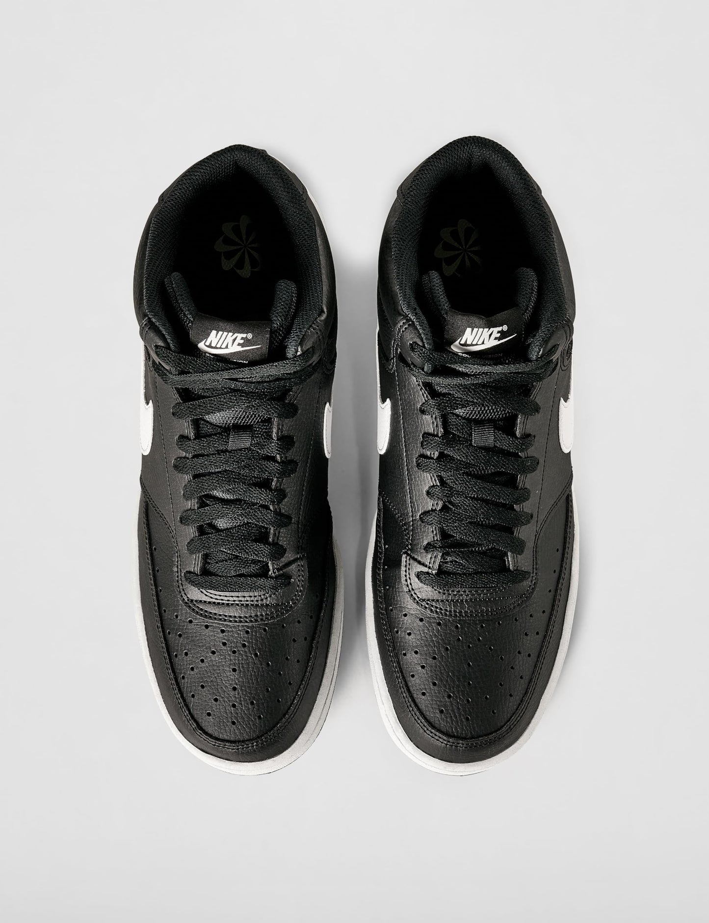 Nike Men's Court Vision Mid Next Nature Shoes, Black/White-Black, 10.5