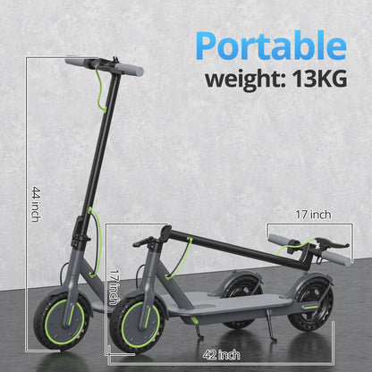 Roinside Electric Scooter for Adults - 8.5" Solid Tires, 350W Motor, Up to 19 MPH and 12 Miles Long-Range Commuting Folding E-Scooter with Dual Braking System and Smart App