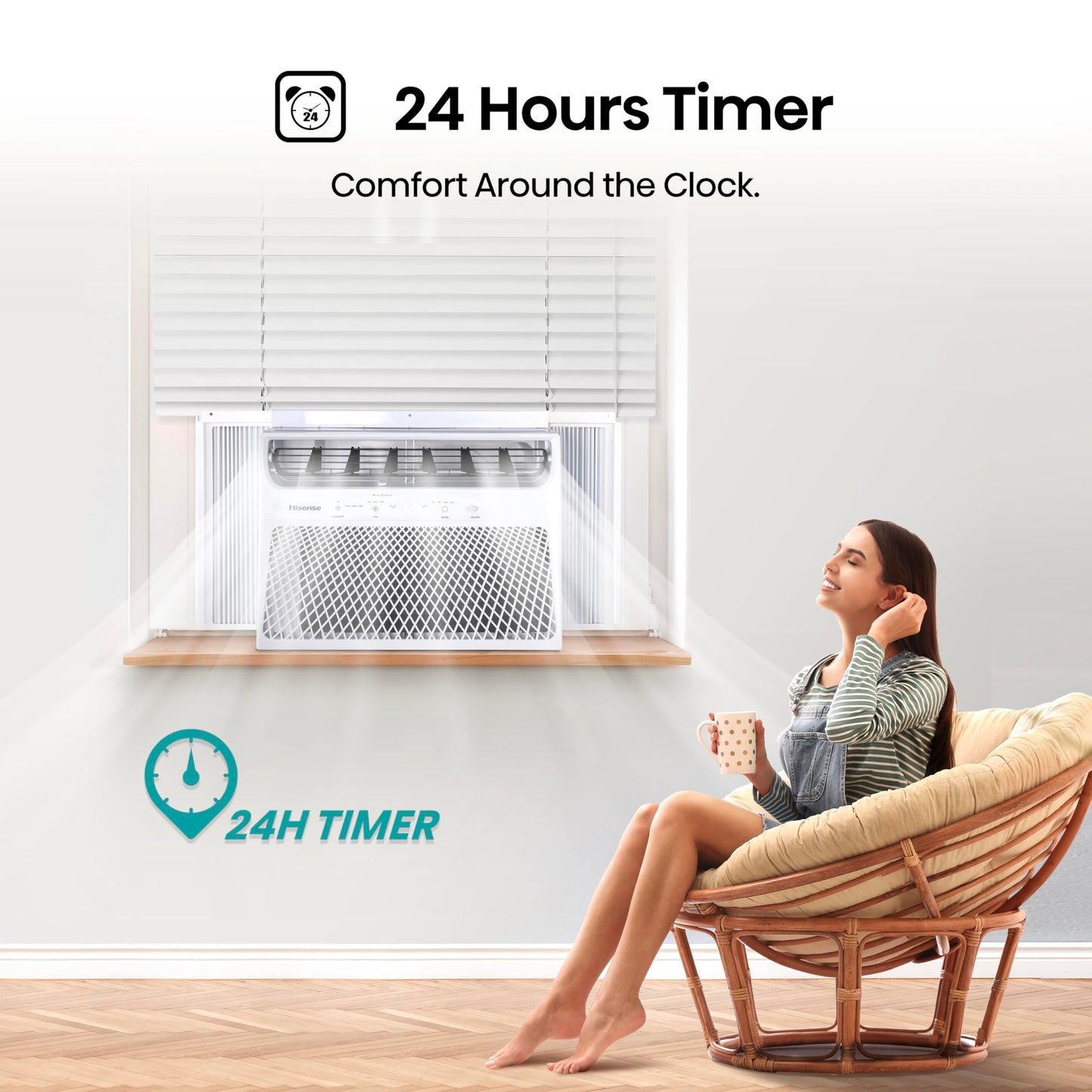 Hisense WC12W25A 12,000 BTU Smart Window Air Conditioner, White