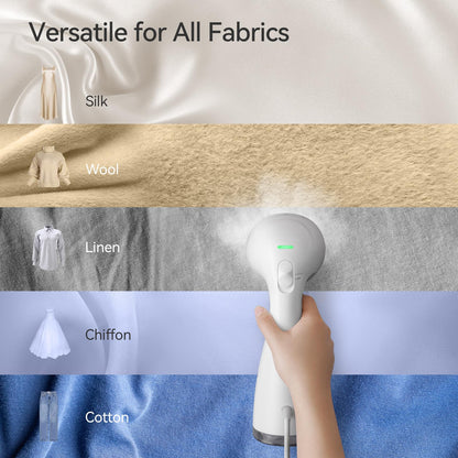 HiLIFE Steamer for Clothes, Handheld Clothes Steamer with Large 300ml Tank, 1100W Clothing Steamer, Fabric Wrinkle Remover, Portable & Compact Travel Size Garment Steamer ONLY FOR 120V (White)