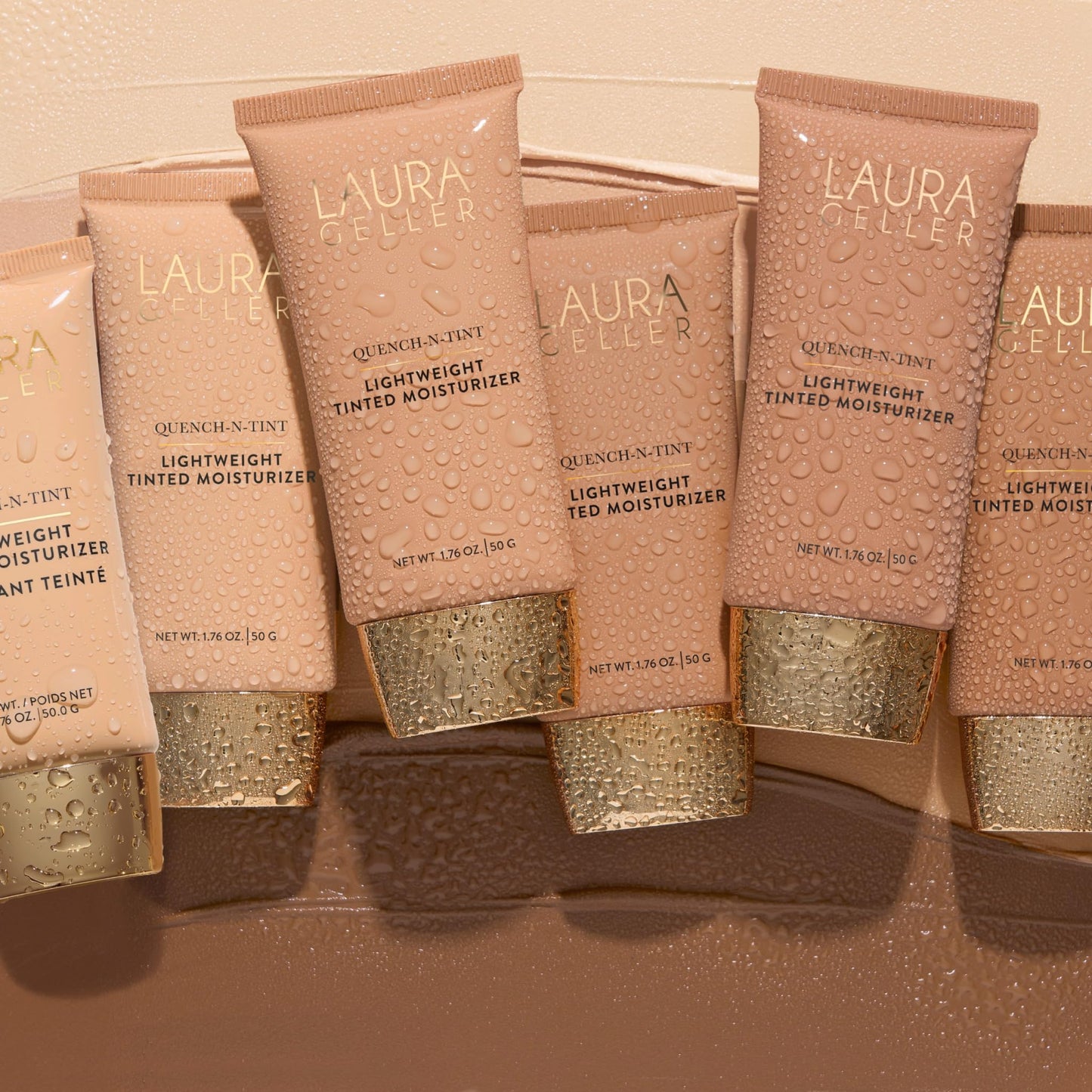 LAURA GELLER NEW YORK Quench-n-Tint Tinted Moisturizer - Sheer to Light Buildable Coverage - Natural Glow Finish - Lightweight Formula with Hyaluronic Acid, 02 Light