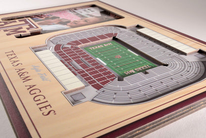 YouTheFan NCAA Texas A&M Aggies 3D StadiumView Picture Frame - Kyle Field 12" x 8"