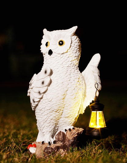 Plaitaoai Owl Solar Garden Statues Outdoor Decor-Outdoor Statues for Garden,Patio, Balcony, Yard Ornament-Birthdays Gifts for Women,Mom,Grandma,Wife,Sister