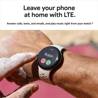 Google Pixel Watch 2 (Previous Model) with the Best of Fitbit - Heart Rate Tracking, Stress Management, Safety Features - Android Smartwatch - Matte Black Aluminum Case - Obsidian Active Band - LTE