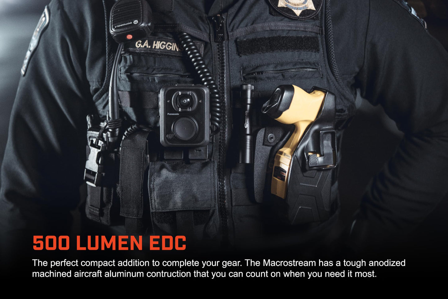 Streamlight 66320 MacroStream USB 500-Lumen Rechargeable Compact Flashlight with Wrist Lanyard, Hat Clip and USB Cord, Black