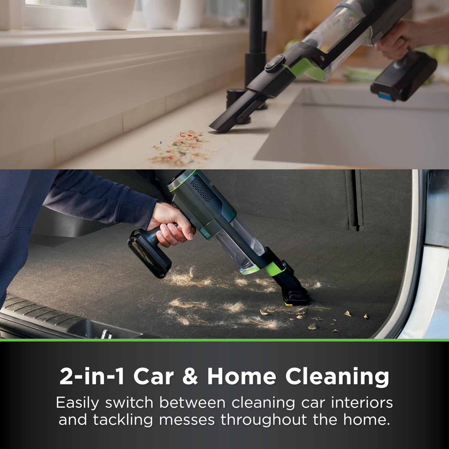 Shark PowerBoost Cordless 2-in-1 Car/Home Handheld PowerVac, Powerful Suction, 40 Minute Runtime, Portable, 3 Cleaning Modes, LED Screen, Furfins Tool, Duster Crevice Tool, Charcoal, BH102