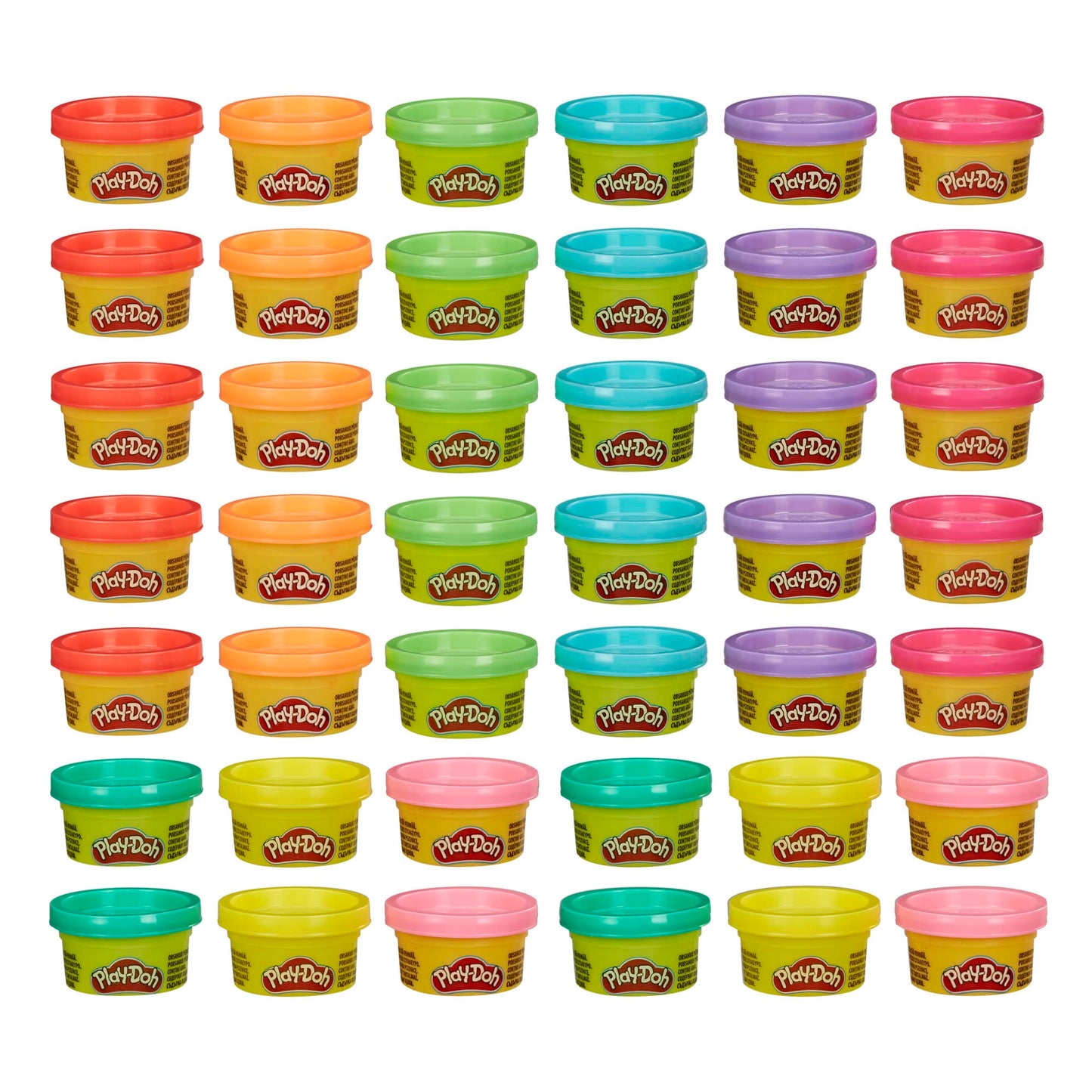 Play-Doh Bulk 42-Pack of 1-Ounce Cans, Easter Basket Stuffers for Girls & Boys, Party Favors, Kids Arts & Crafts, Preschool Toys, Ages 2+ (Amazon Exclusive)