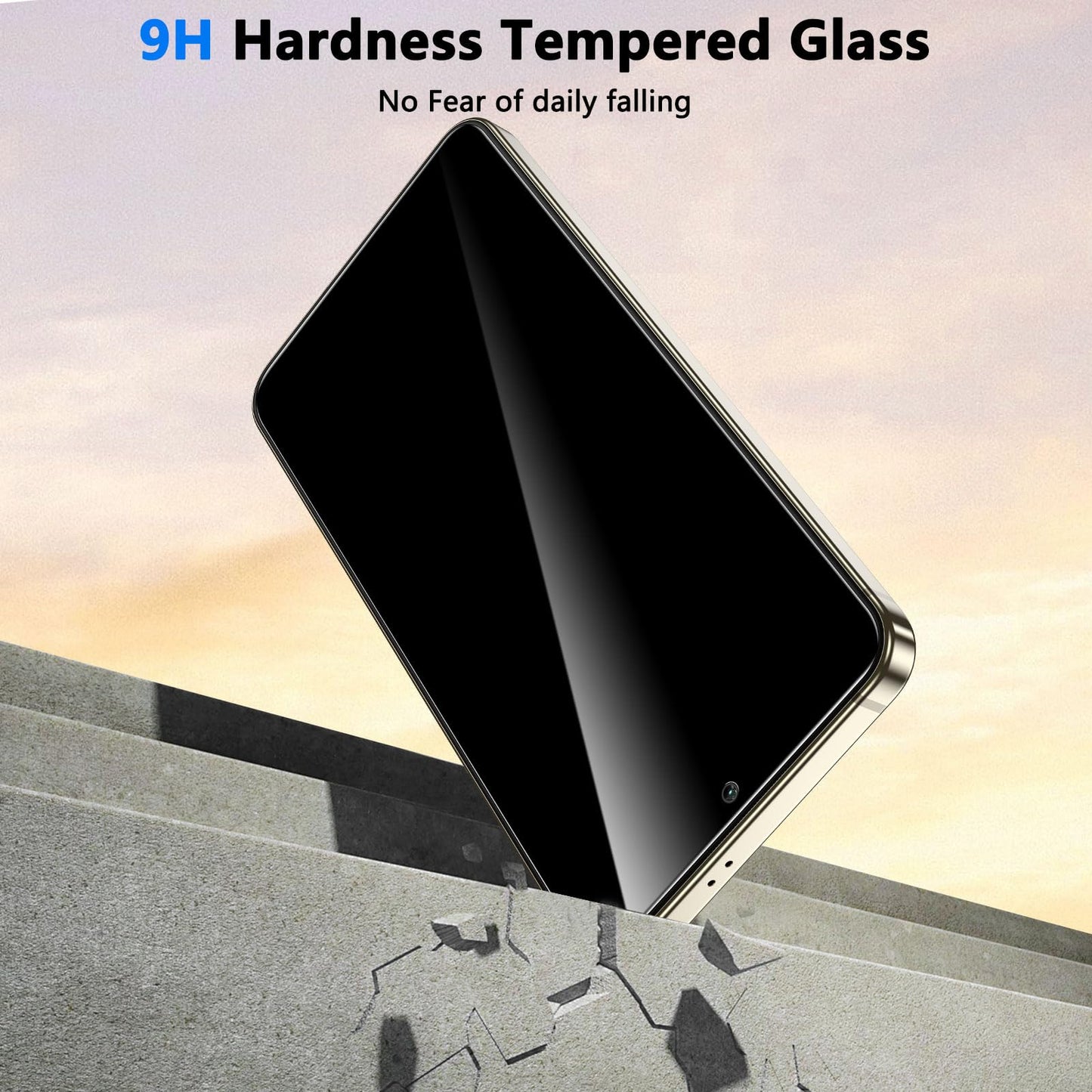 Fotbor for Samsung Galaxy S24 Plus 28° Privacy Screen Protector with [3s Installation Frame], Case Friendly 9H+ Tempered Glass 2Pack