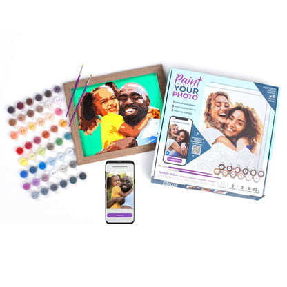 Paintable Pictures | Paint Your Photo by Number: Portraits Deluxe Edition | Customizable Kit | Printable Canvas | Custom Paint by Number Technology