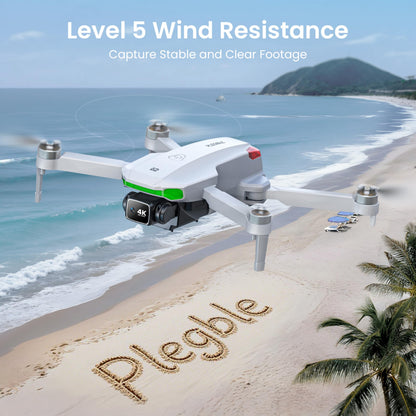 PLEGBLE Drone with EIS 4K Camera for Adults, GPS Drone with 5.0" Screen on Controller, 70 Mins Flight, Long Range Transmission, AI Track&Orbit Mode, Follow Me, Auto Return, Lightweight and Foldable RC Drones for Beginner Toy Gifts, Under 249g