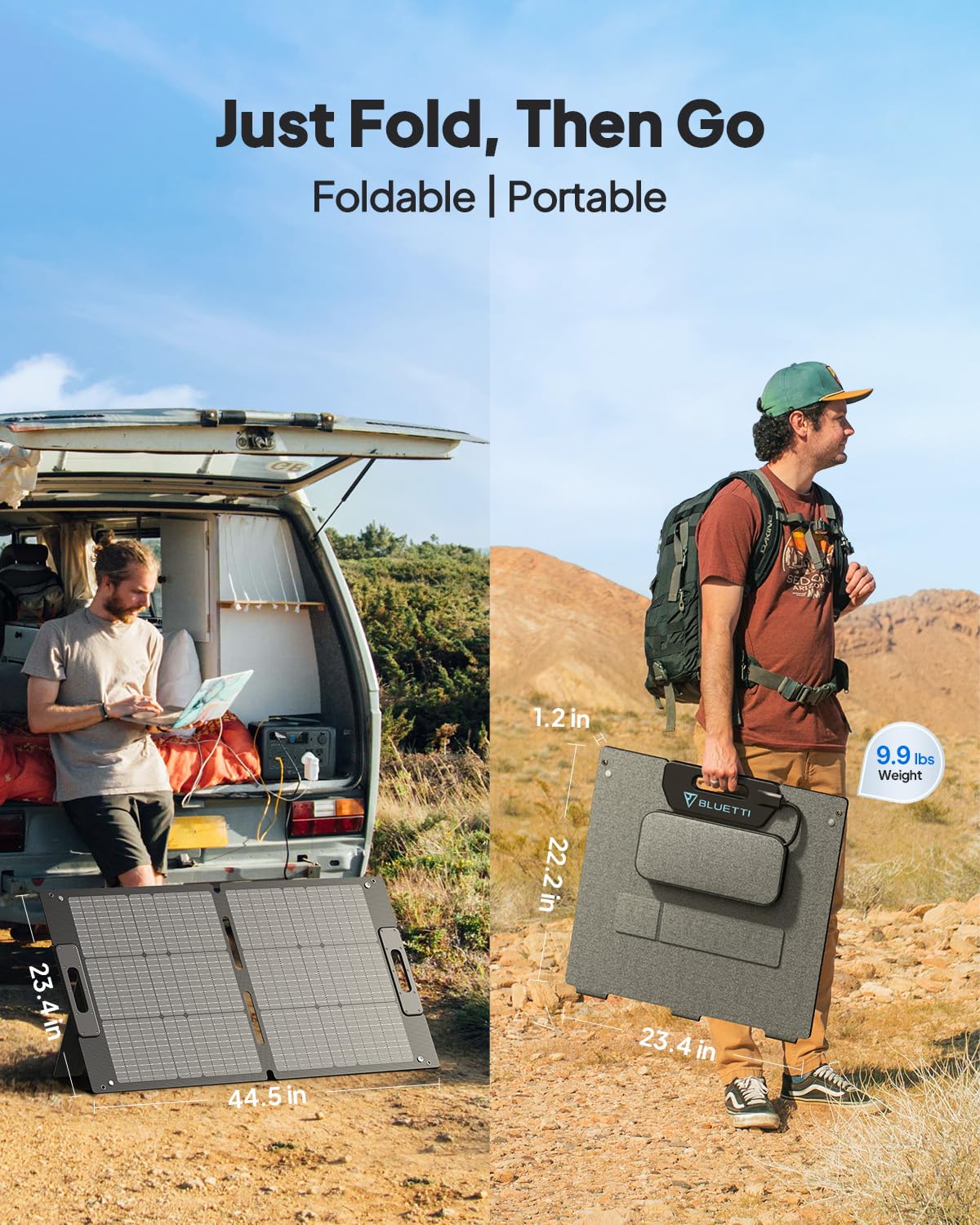 BLUETTI Solar Generator AC70 with 100W Solar Panel (Ships Separately), 768Wh Portable Power Station with 2 1000W (Power Lifting 2000W) AC Outlets, 0-80% in 45 Min, LFP Backup Power for Camping