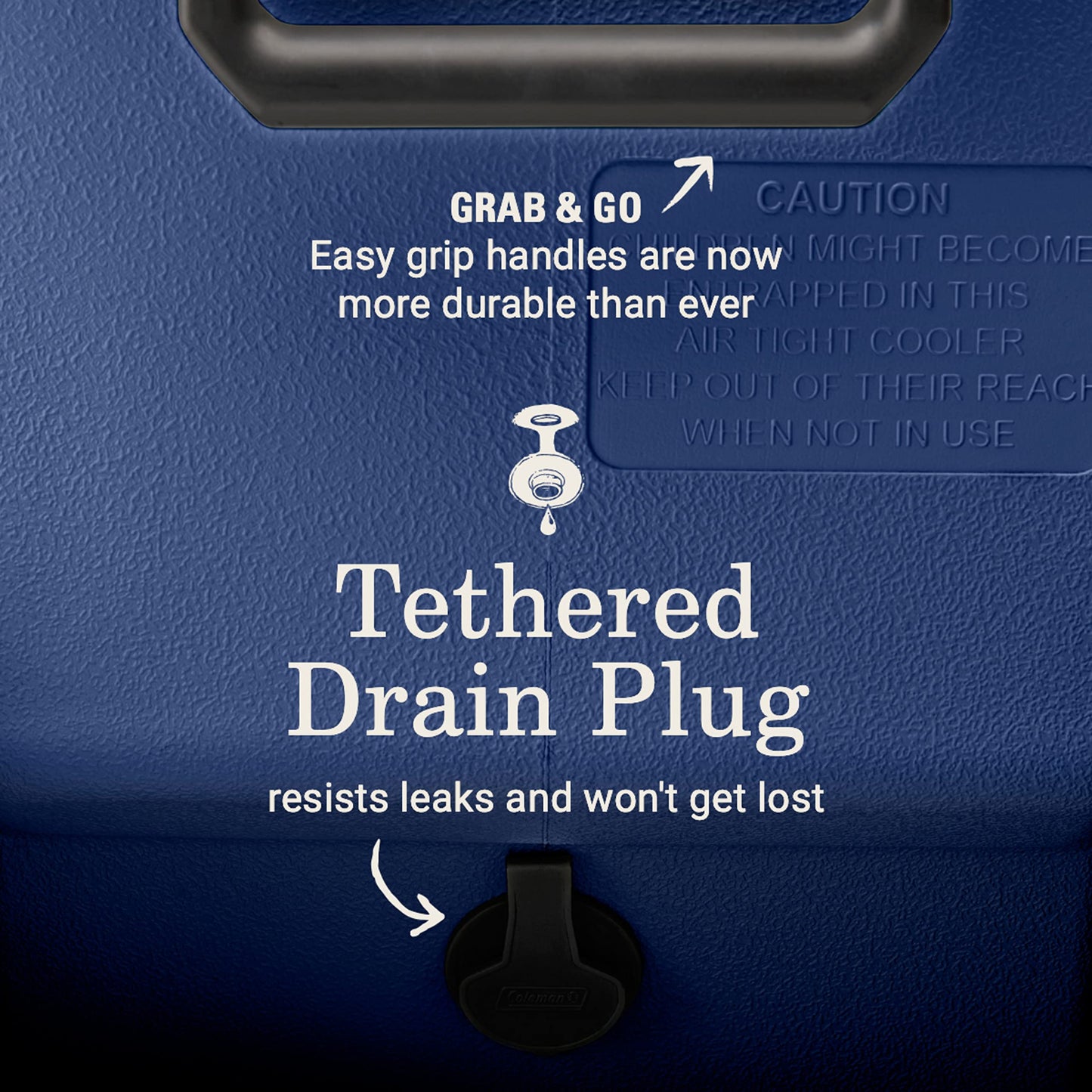 Coleman Classic Series Insulated Portable Cooler, Leak-Resistant Outdoor Hard Cooler Keeps Ice up to 5 Days, 52/70/120/150 Quart