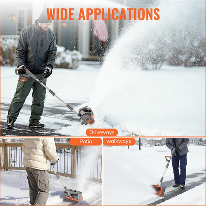 Keenstone 12" Cordless Electric Snow Shovel, Handles 8" Deep Snow, 21V 4.0Ah Battery & Charger, Brushless Motor, Clears 300 lbs/Min, 10 ft Throw, 8 lb Lightweight Snow Blower for Seniors & Homeowners
