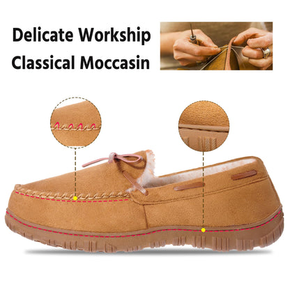 MIXIN Mens Slippers Indoor Outdoor Memory Foam House Shoes Anti-Slip Moccasins Slippers for Men