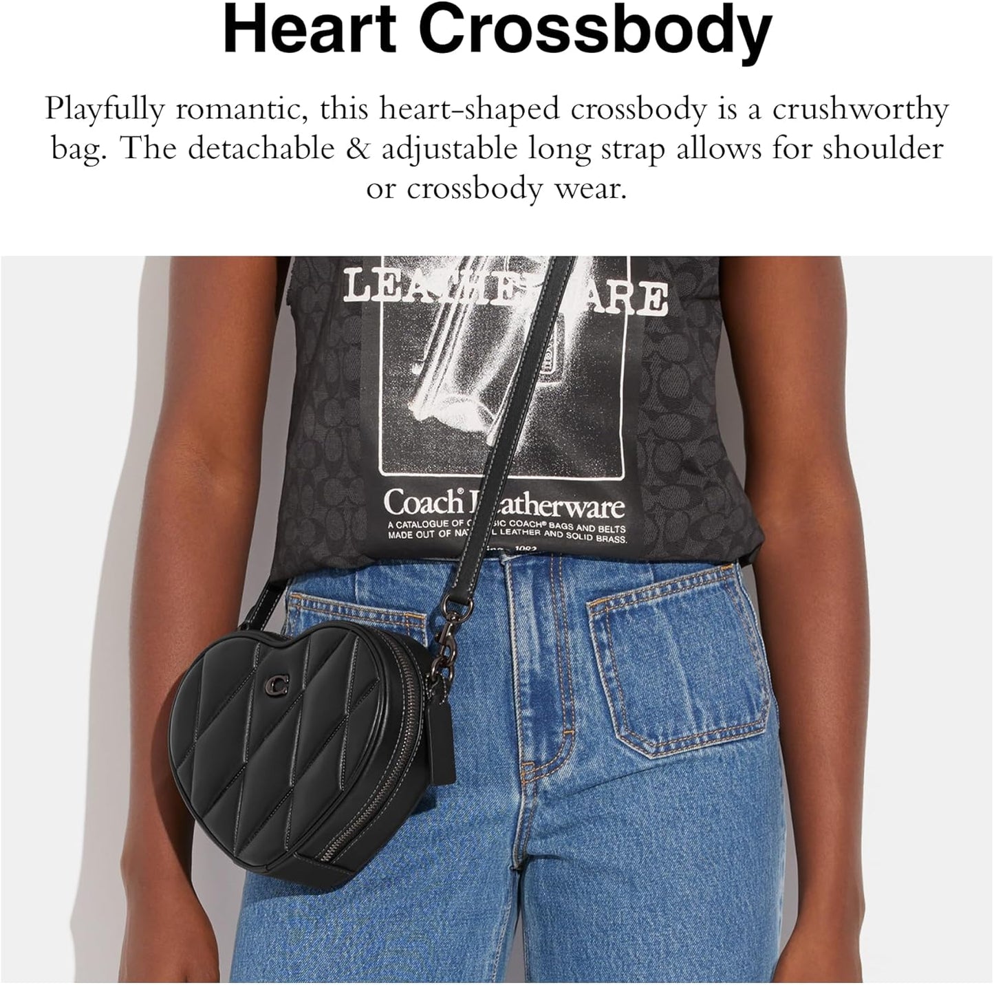 Coach Women's Quilted Leather Heart Crossbody