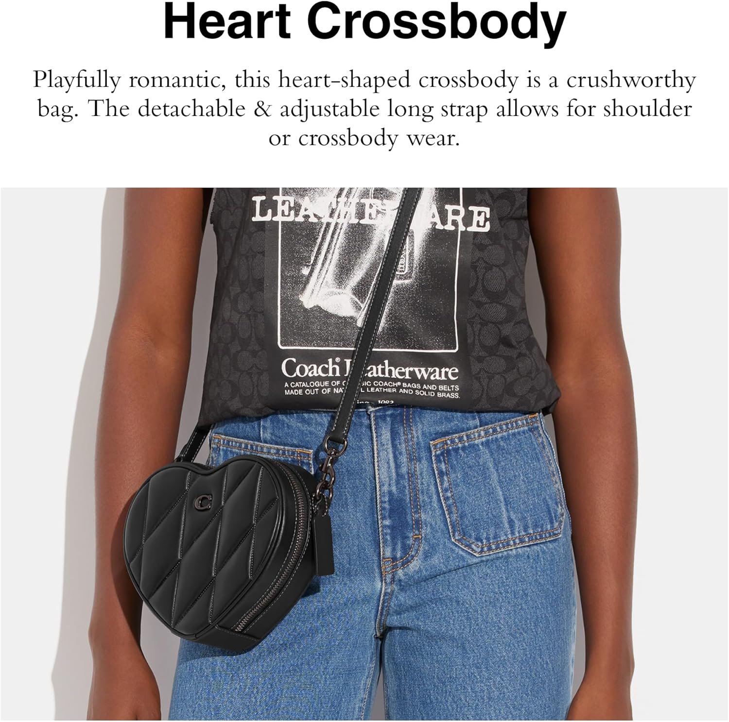 Coach Women's Quilted Leather Heart Crossbody