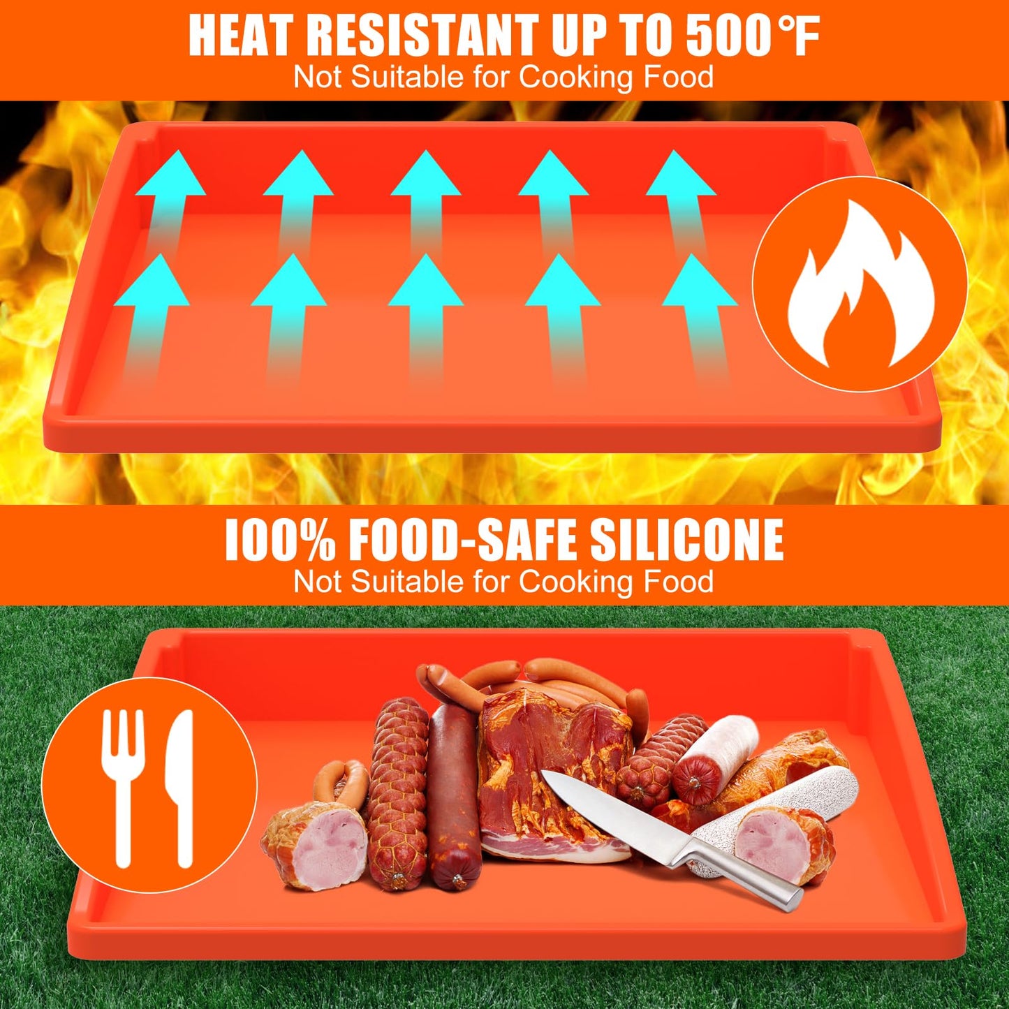 Silicone Griddle Mat Cover for Blackstone - 17 Inch True All-Encompassing Coverage Heavy Duty Food Grade Grill Buddy Mat, All Season Cooking Surface Protective Cover