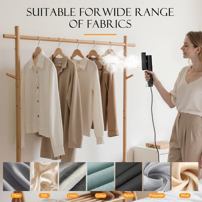 Steamer for Clothes, Portable Handheld Garment Steamer for Fabric Wrinkles Remover, 15s Fast Heat-up, 90ml Water Tank with Heat-Resistant Gloves, Convenient clothes steamer for Home, Office and Travel