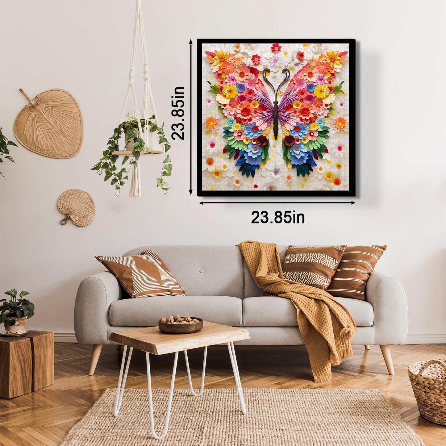 Butterfly Puzzles for Adults 1000 Pieces, Challenging Colorful Flower Butterflies Puzzles with Paper Art, Difficult Animal Plant Jigsaw Puzzles for Adults