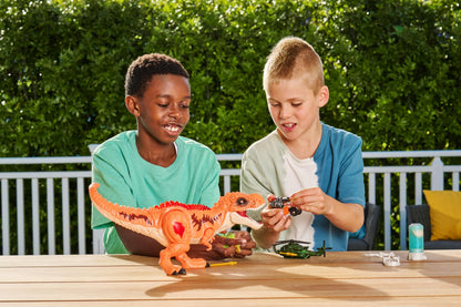 Robo Alive Dino Escape, Robotic Light Up, Vehicles with Firing Weapons, Storable, Giftable, Ages 3+ by ZURU