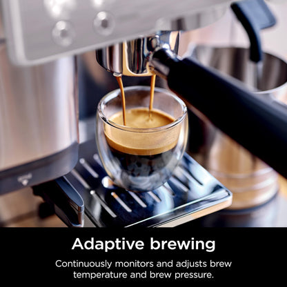 Ninja | Espresso Machine and Drip Coffee Maker| Luxe Café Premier Series | Integrated Coffee Grinder, Milk Frother, Assisted Tamper & Built-In Espresso Accessory Storage | Stainless Steel | ES601