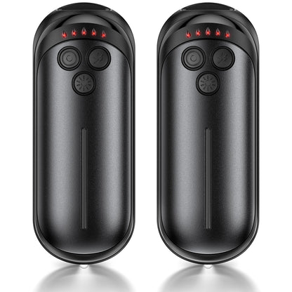 DeeKom Rechargeable Hand Warmers 2 Pack, 6000mAh Electric Hand Warmer Rechargeable, 2 in 1 Portable Hand Warmers with AI Smart Chips, Outdoor, Hunting, Camping for Family for Christmas