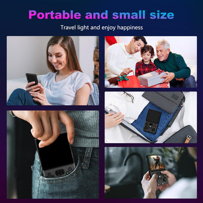 R36MAX Retro Handheld Game Console, 4.0 Inch 720x720 IPS Screen, 64GB Built-in 18,000+ Classic Game, Portable Hand Held Open Source Linux System, 4000mAh Battery Retro Gaming Console(Black 64GB)