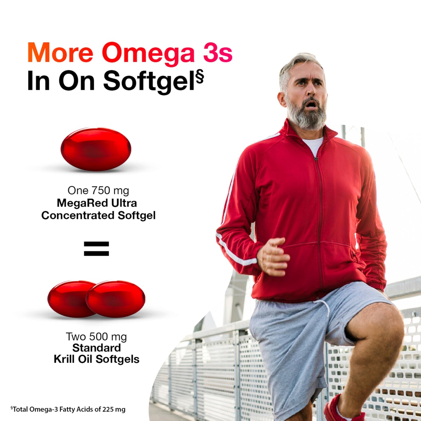 MegaRed Antarctic Krill Oil 750mg, Omega 3 Fatty Acid Supplement, Ultra Concentrate EPA & DHA Softgels, Antioxidant Astaxanthin, Heart Health Supplement with No Fish Oil Aftertaste, 80ct