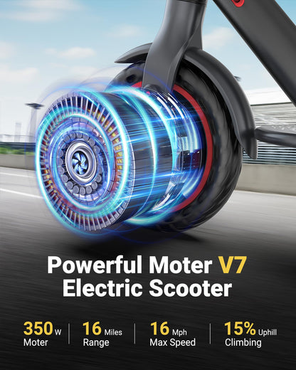 MAXSHOT Electric Scooter for Adults, 8.5/10/14" Tires, 19/22Mph, 350W/500W Motor, 21-28 Miles Range, Folding E-Scooter with Dual Suspension,APP Control
