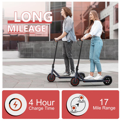 MAXSHOT V1 Electric Scooter for Adults, 8.5" Tires, 19Mph, 350W Motor, Max 21 Miles Long Range, Folding E-Scooter with Dual Braking System and App Control (V1-Sport Escooter)