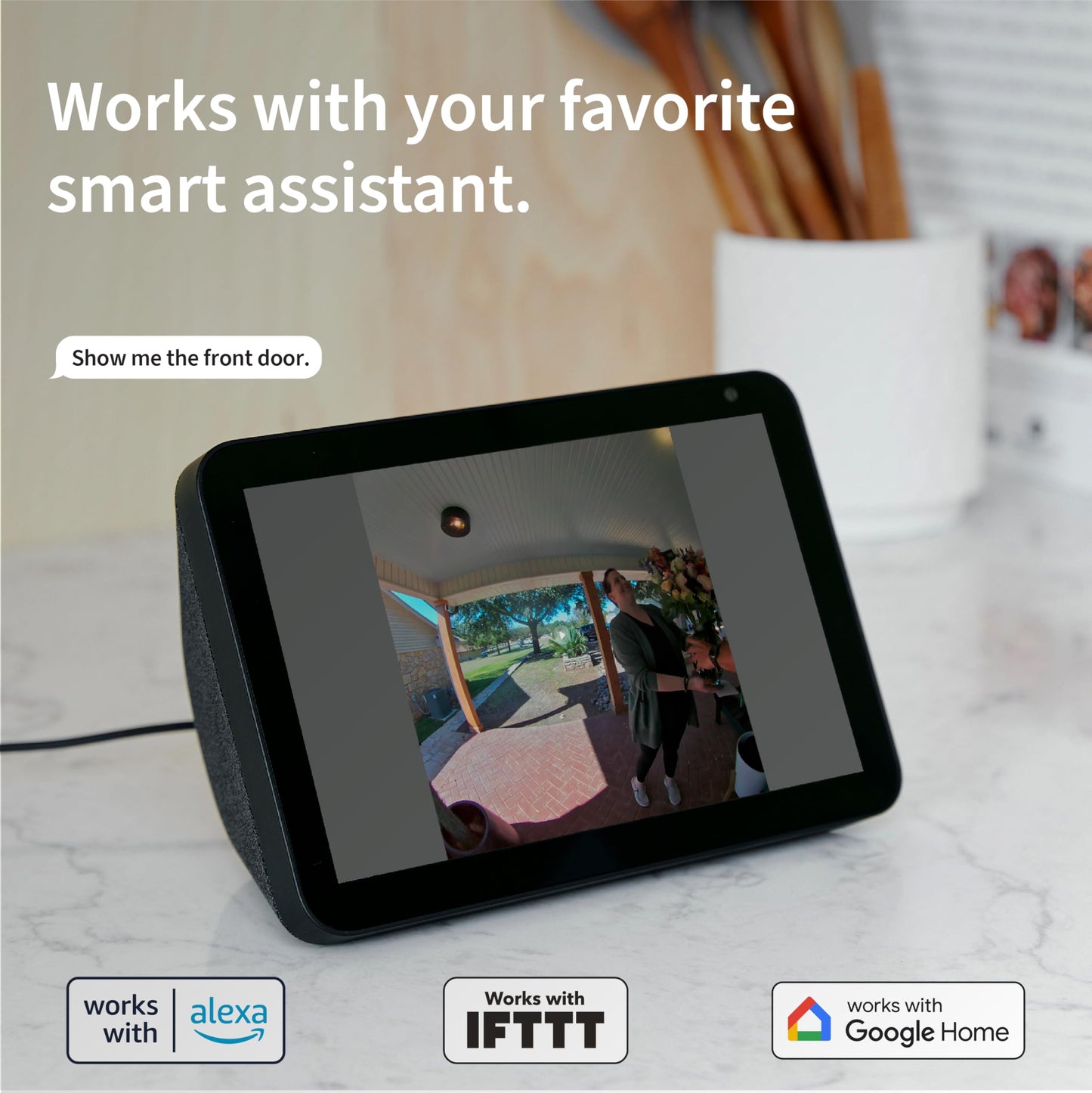 Arlo Video Doorbell 2K | 2nd Gen | Wire-Free/Wired Option, 2-Way Audio, Night Vision, Head to Toe Video View, Integrated Siren | Live Stream | Real Time Notifications |180 Deg Wide View, White